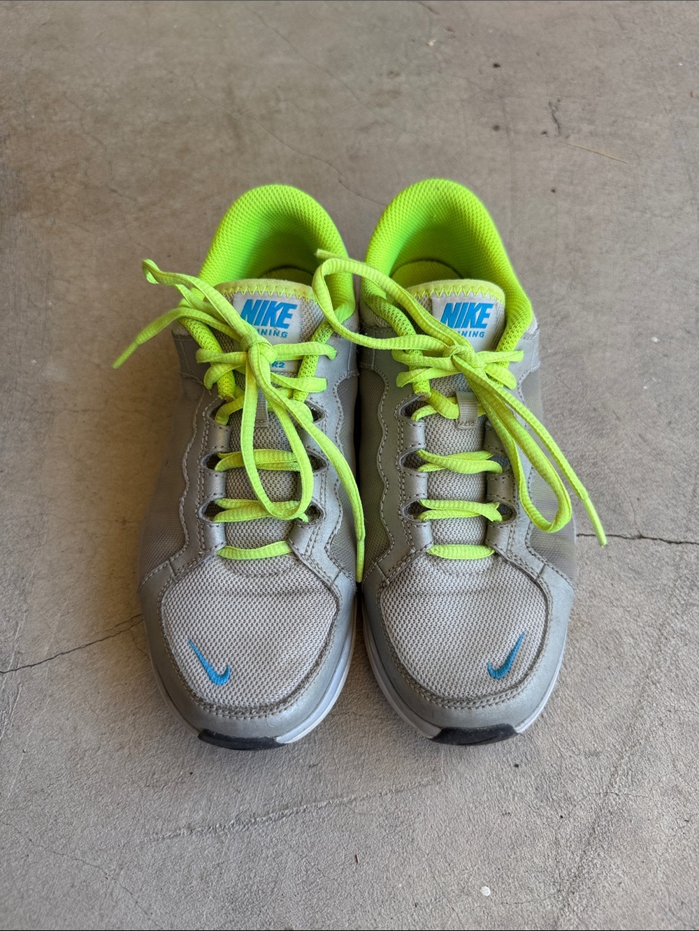 Nike Women’s Sneakers Grey with Neon Green